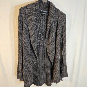 Apt 9 Black & Gray Cardigan Sweater -- ITEM #2235
